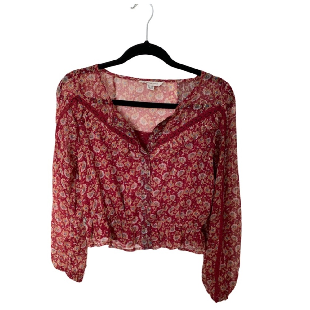 American Eagle Patterned Blouse - image 1